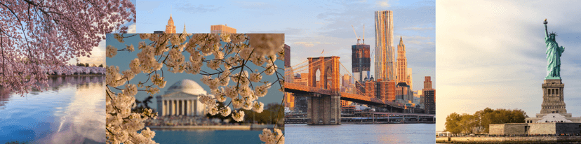banner image for blog titled :Spring Break Made Easy: Take the Kids from NYC to DC (or DC to NYC) by Bus
